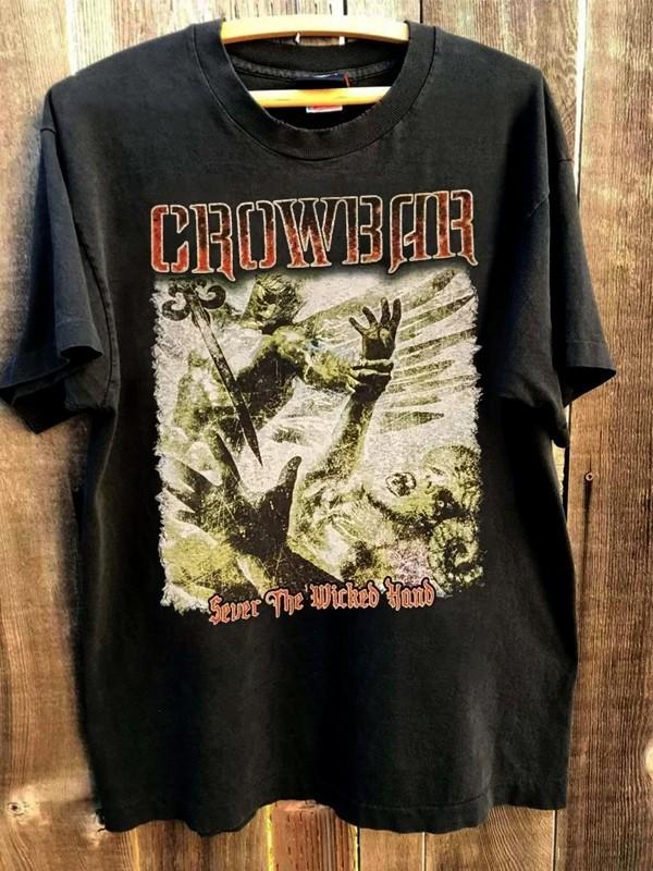 

Crowbar Band Sever The Wicked Hand Black Tshirt Short Sleeve tee NH25922 Unisex T-Shirt XXL