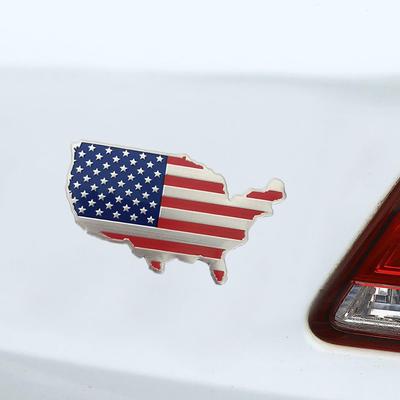 1 pieza 3D Universal Metal Bandera Americana Pegatina Calcomanía Emblema Motocicleta Carrocería Parachoques Pegatinas para Coche Accesorios Decorativos Exteriores
