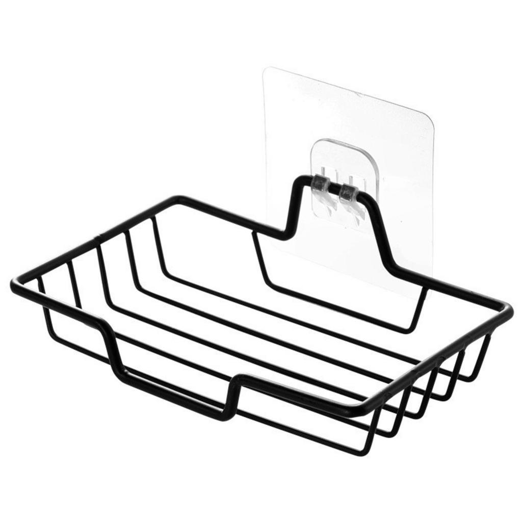 Non Perforated Reinforced Stainless Steel Soap Holder with No Trace Stickers, Bathroom Soap Holder, Soap Box, Drain Rack, Thickened