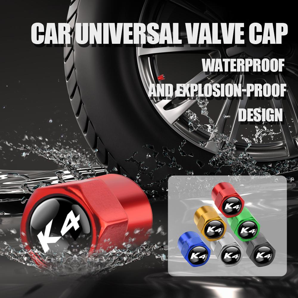 Car Tire Valve Caps Auto Accessories for Kia Sportage Rio Sorento Soul Picanto Optima Ceed Forte Cadenza Cerato K1 K2 K3 K4 K5 K