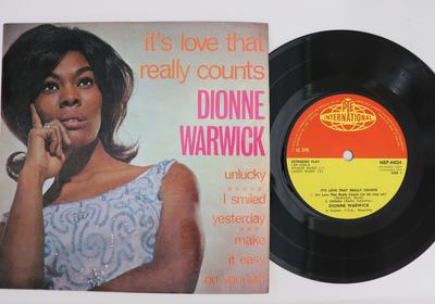 7-Zoll Schallplatte DIONNE WARWICK Its Love That Really Counts Unlu NEP44024 PYE INTERNATIO 1964 UK SoulFunk Gebraucht