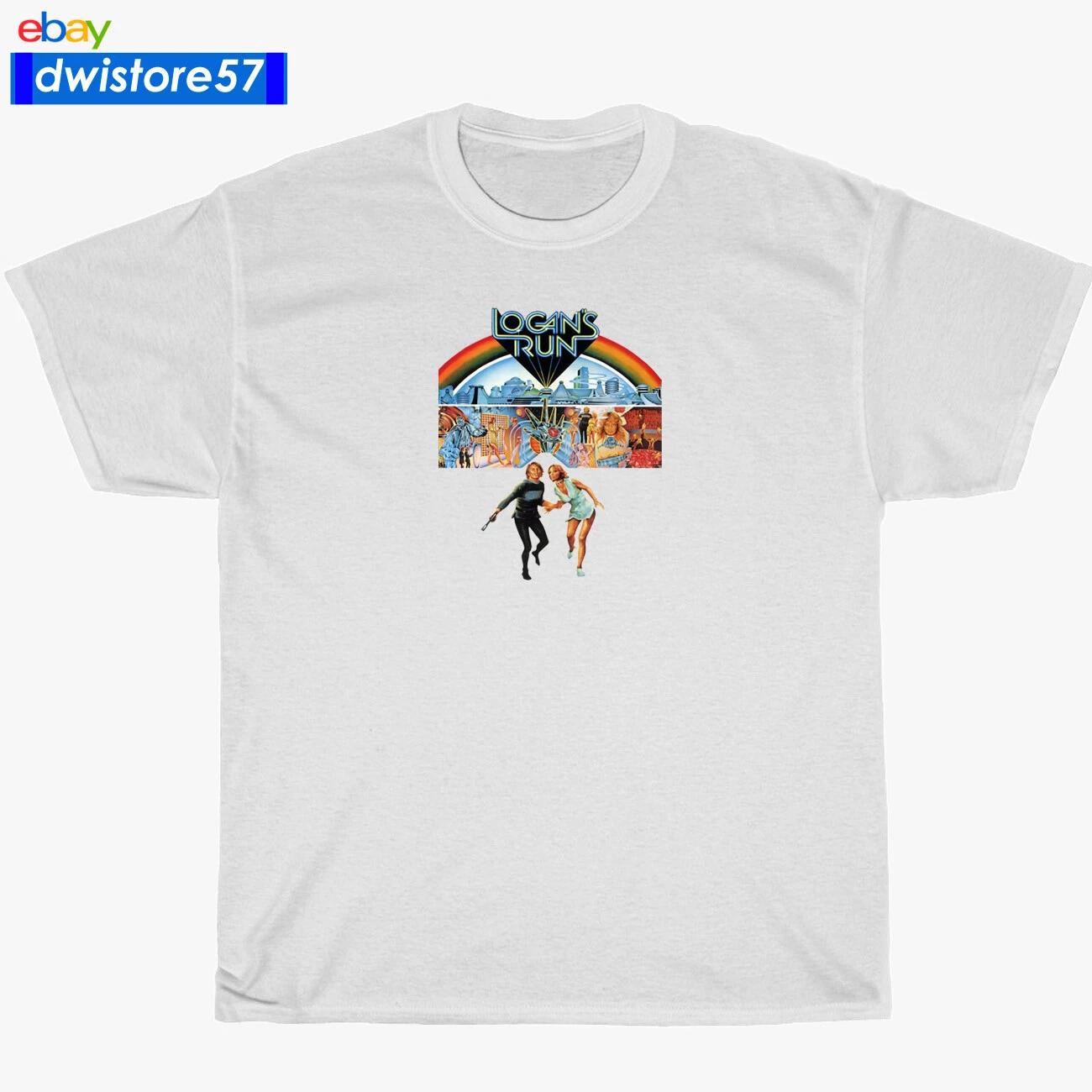 New Shirt Logan s Run Sci-Fi Movie Logo Navy/White/Grey Men s T-Shirt S-5XL 2XL