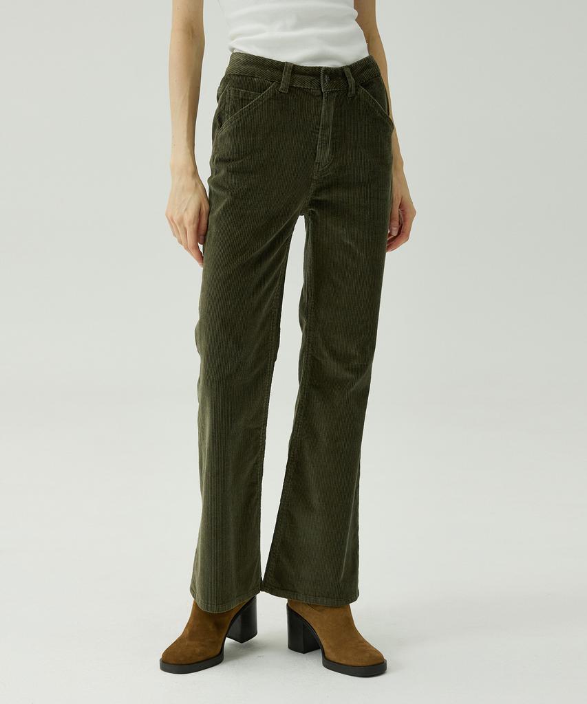 MAGOODGAN Chera 4812 Spandex Corduroy Brown Bell-Bottom Pants