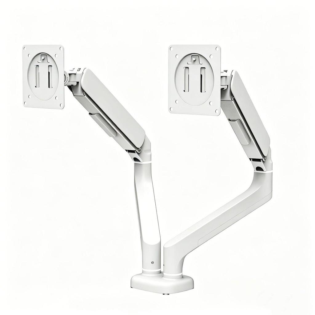 Dual Monitor Floating Mount: Aluminum Alloy Swing Arm with Universal Adjustment and Non-Sinking Head