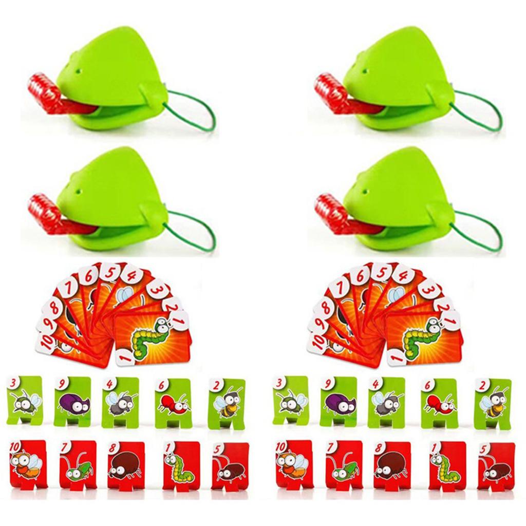 Board Games for Children Family Party Toys Frog Mask Wagging Tongue Lick Cards Antistress Funny Desktop Puzzle Game Toys