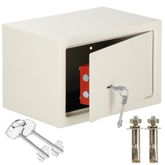 Coffre-fort SPRINGOS® pour la maison - Acier haute sécurité - Stockage argent à clé 31x20x20cm