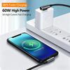 3A Fast Charging Braided Cable Right Angle USB C Cable Data Transfer Cord Suitable for Gaming and Quick Charging