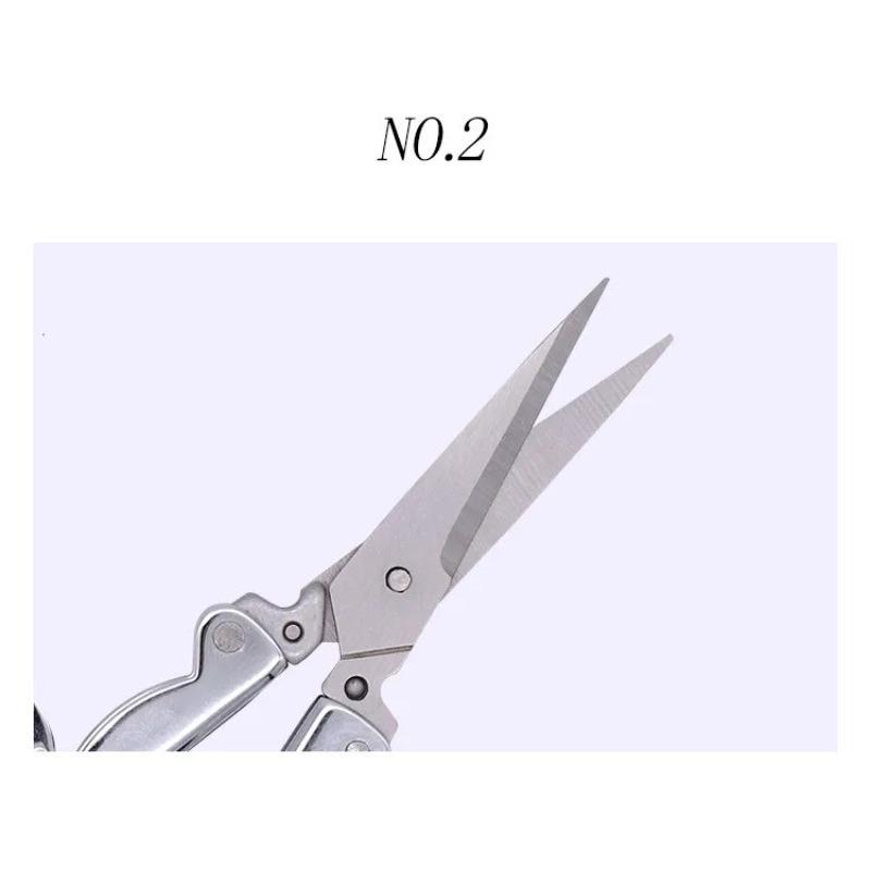 Fishing Shears Stainless Steel Folding Portable Travel Household Mini Scissors Fishing Small Eyebrow Scissors Foldable Thread Clipper