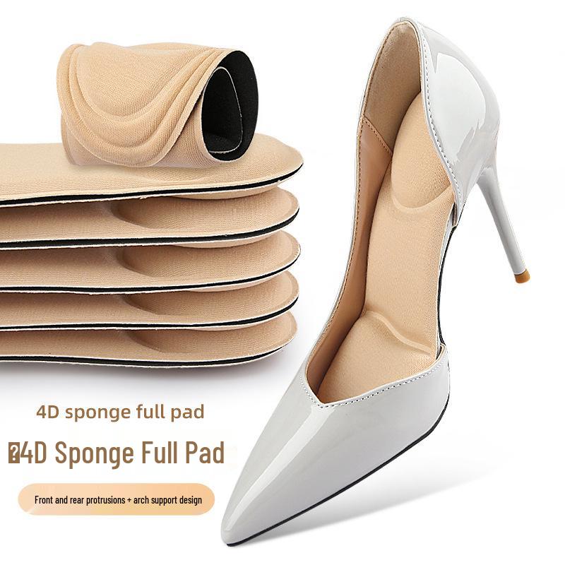 4D Comfort Arch Sponge Insoles: Breathable, Sweat-Absorbing, Anti-Abrasion Foam Pads