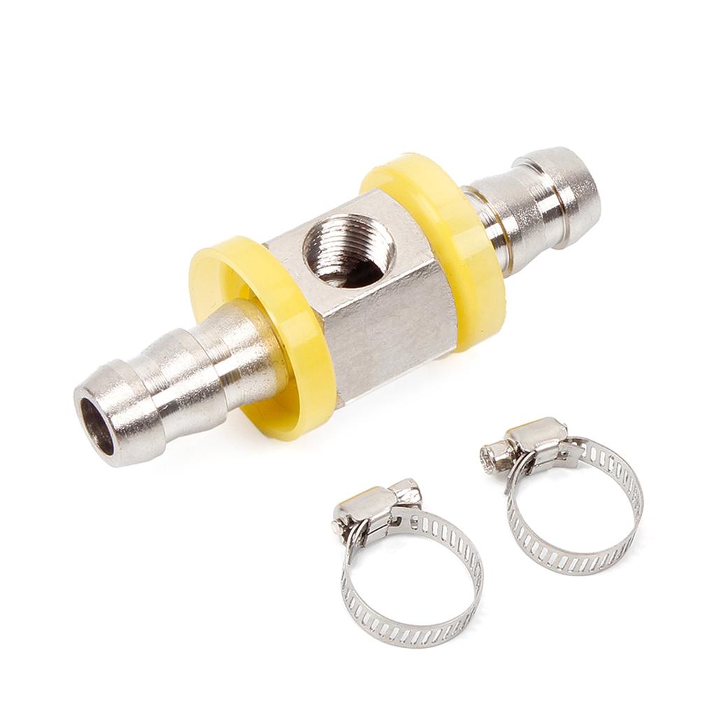 3/8" Bränsleledning Bränsletryck Taggansluten Push Lock T-koppling Adapter 1/8-27 NPT Sensorport Rostfritt stål