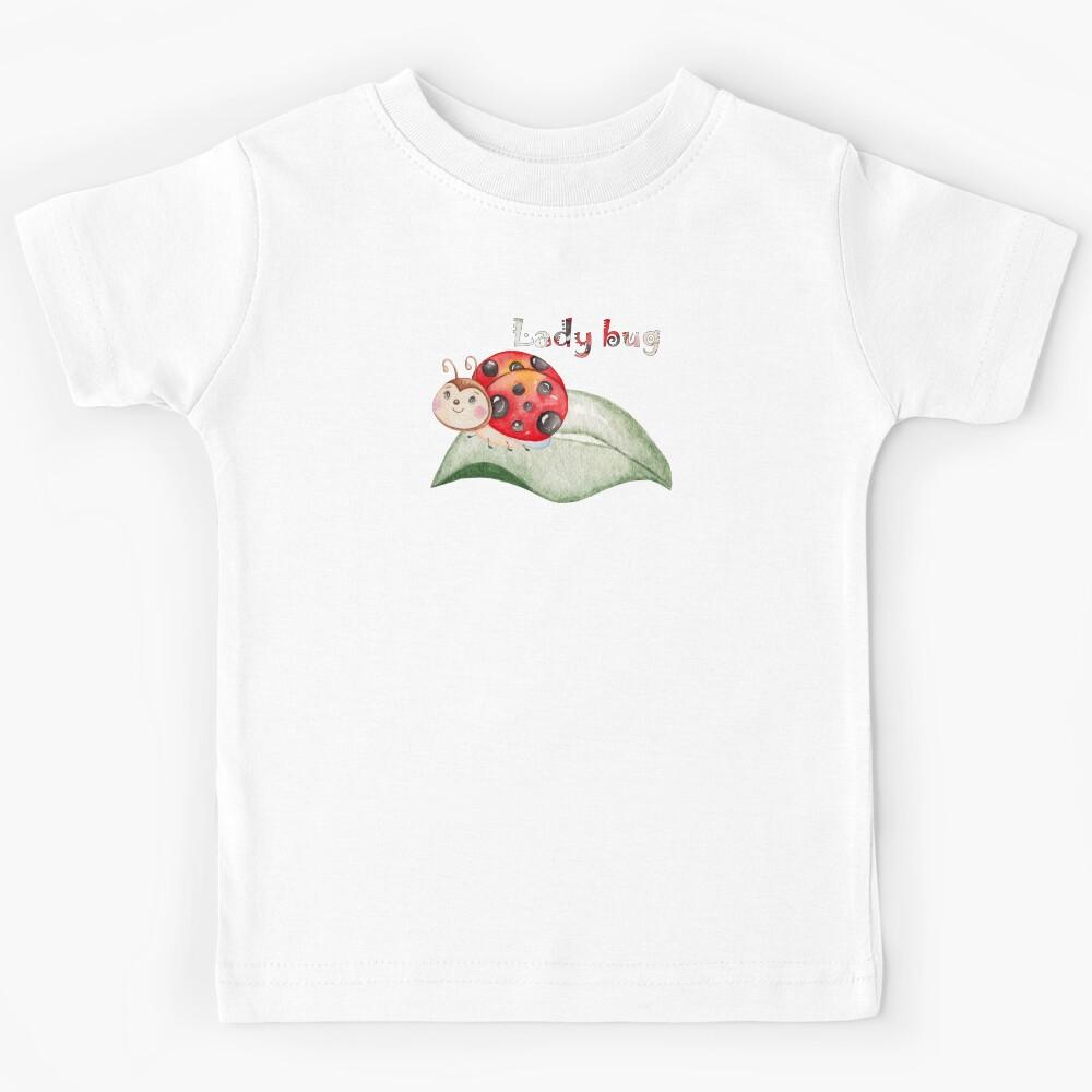Lady bug on green leaf cute animal for pattern Kids T-Shirt 170