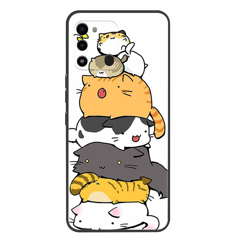 For Tecno Spark GO 2022 Case 2024 Cat Cartoon Soft TPU Silicone Phone Case For Tecno Spark 8C Cover Protective Spark8C KG5k KG5j