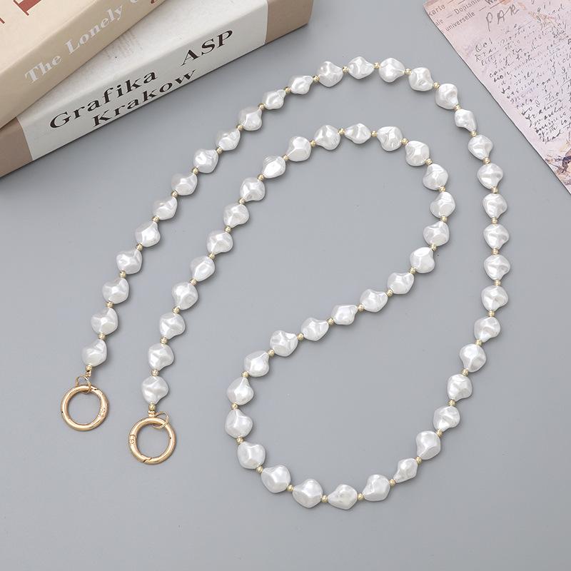 Handmade Pearl Crossbody Phone Case Lanyard with Beaded Charm