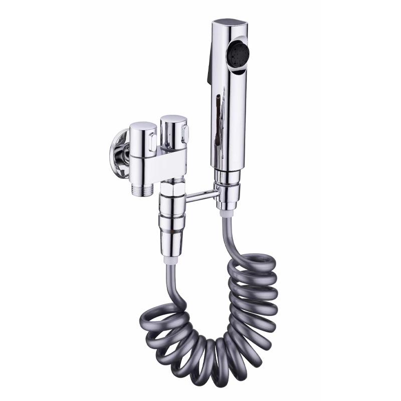 

White Bathroom Bidet Toilet Spray Gun Set with Faucet Washer