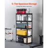 SucceBuy 5-Tier Garage Storage Shelves 2000 lbs Adjustable Metal Shelving Utility Rack Shelf for Kitchen Warehouse Basement