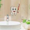 Cartoon Creative Toothbrush Bathroom Wall Sticker Self Adhesive Home Background Decor