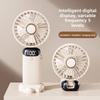 Neues Modell Handlicher Mini Faltbarer Elektrischer Ventilator mit Verstellbarem Nackenband und Digitalanzeige. Schlafsaal Nacken-Kleiner Ventilator mit Digitalanzeige.