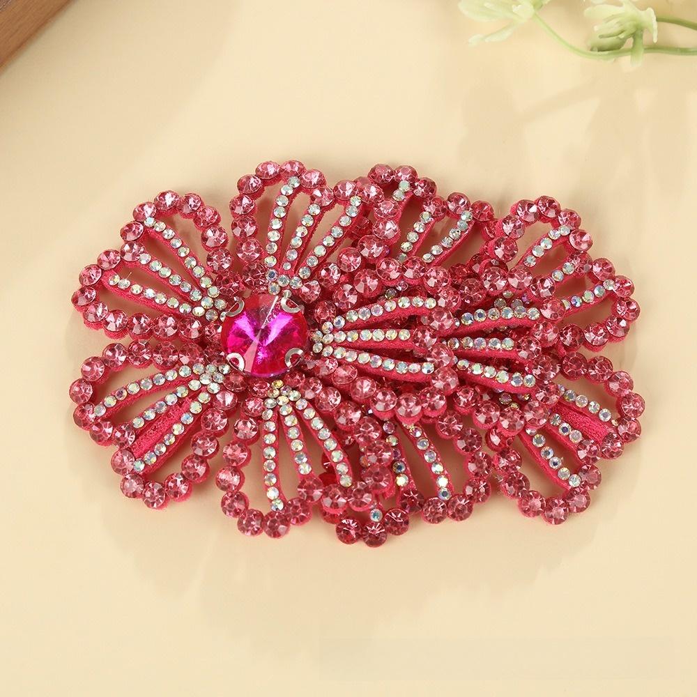 1Pairs DIY Craft Rhinestone Flower Patches 3D Rose Brooch Fabrics  Sewing Supplies