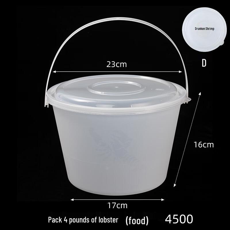Disposable Round Plastic Food Takeaway Bucket