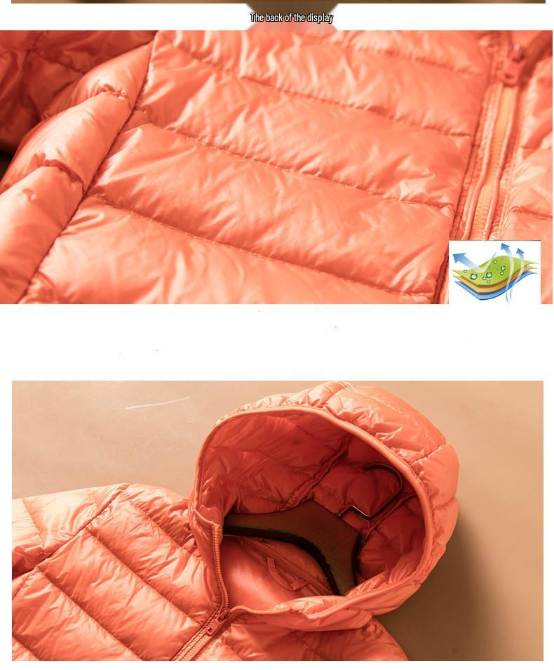 2023 Women's Lightweight Hooded Slim Down Jacket - Short, Fashionable, Plus Size, Autumn/Winter Outerwear