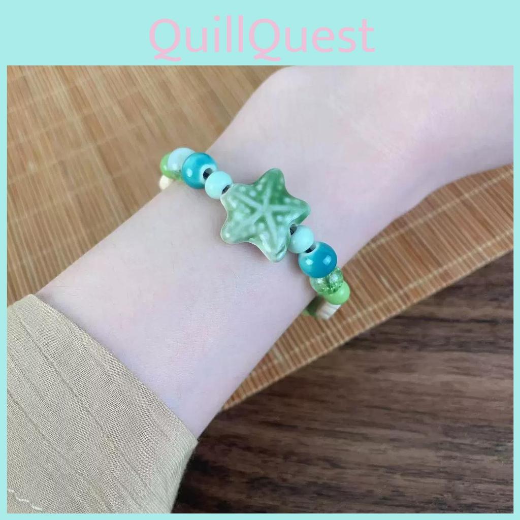 Sunflower Bracelet Starfish Ceramic Beaded Jewelry Decoration Women Gift Fashion