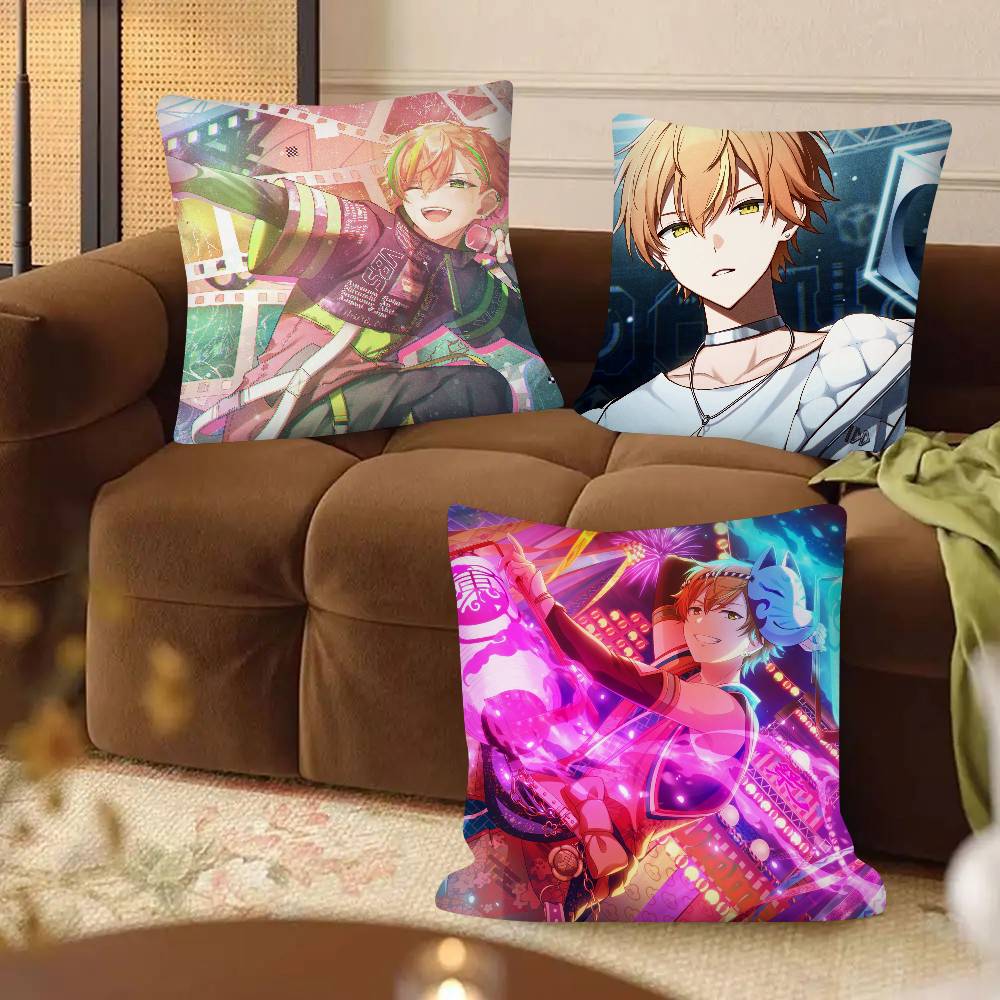 Anime Akito Shinonome Pillow Case Fashion Square Pillowcase Bedroom Sofa Room Ins Decoration Leisure