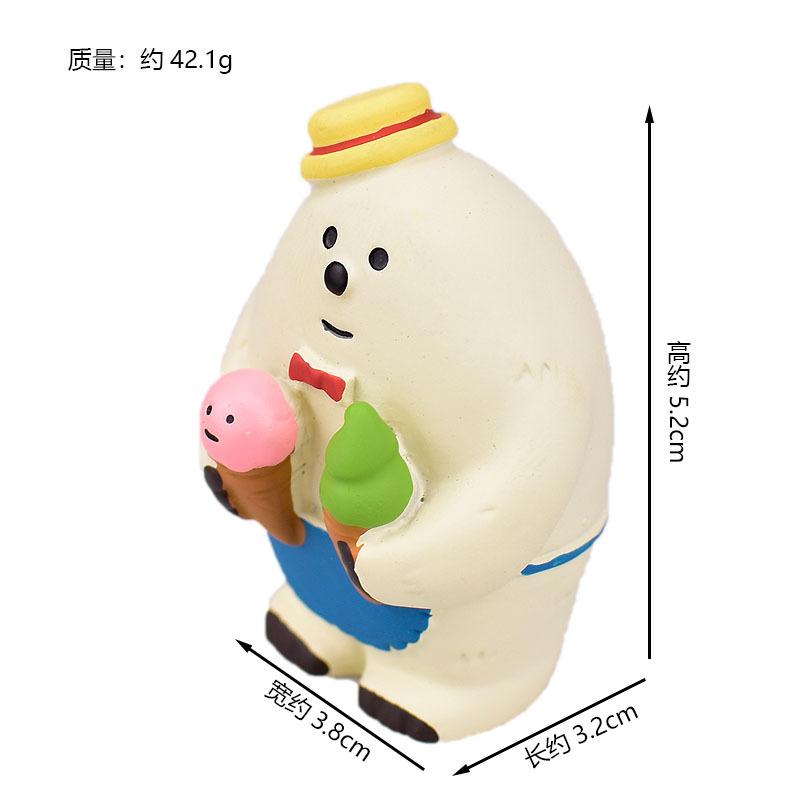 Zakka Summer Ice Cream Truck Monster Chocolate Cool Mint Popsicle Cone Cat Cute Snow Monster Creative Miniature Scene Decoration