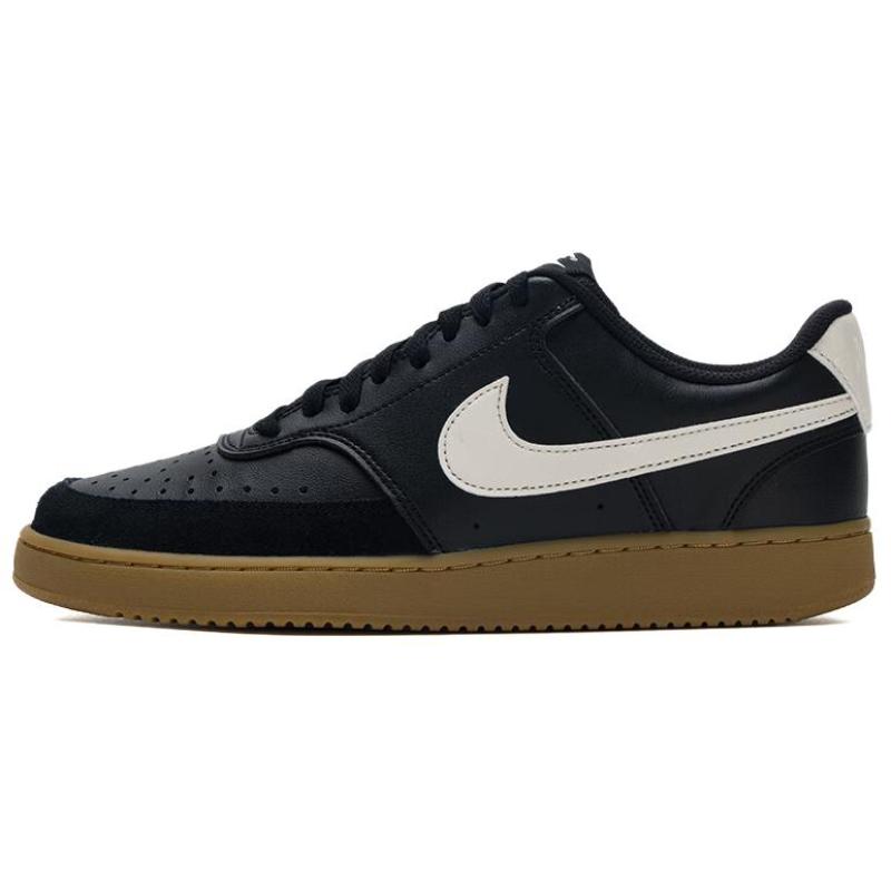 Nike Court Vision Abrasion Resistant Breathable Low Top Skateboard Shoes Men's Black White Sneakers IB2998-004