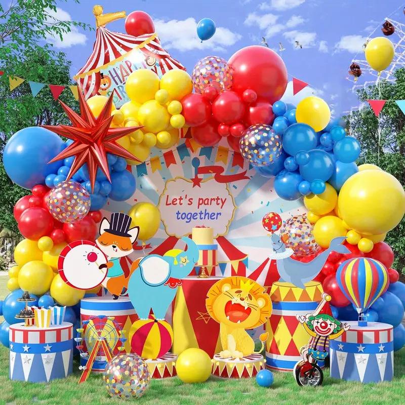 Circus-Themed Balloon Garland Set for Birthday Party Decorations
