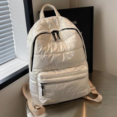Women's Cotton Padded Shoulder Backpack  Casual Backpack  Waterproof  School  Travel  Female  Fashion  Autumn  Winter