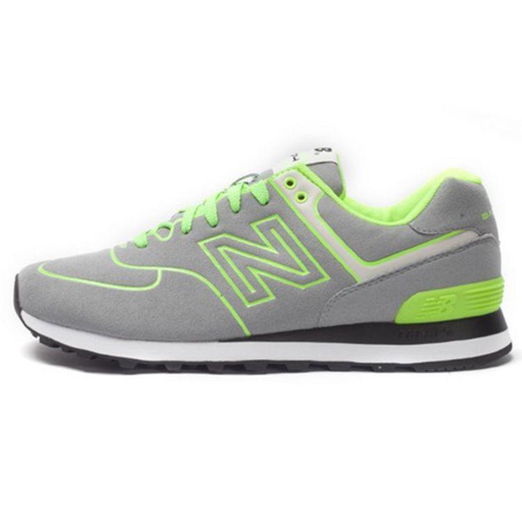 New Balance Nb 574 Neon Lights Scarpe da Corsa Basse Uomo sneaker Grigio Verde ML574NEY
