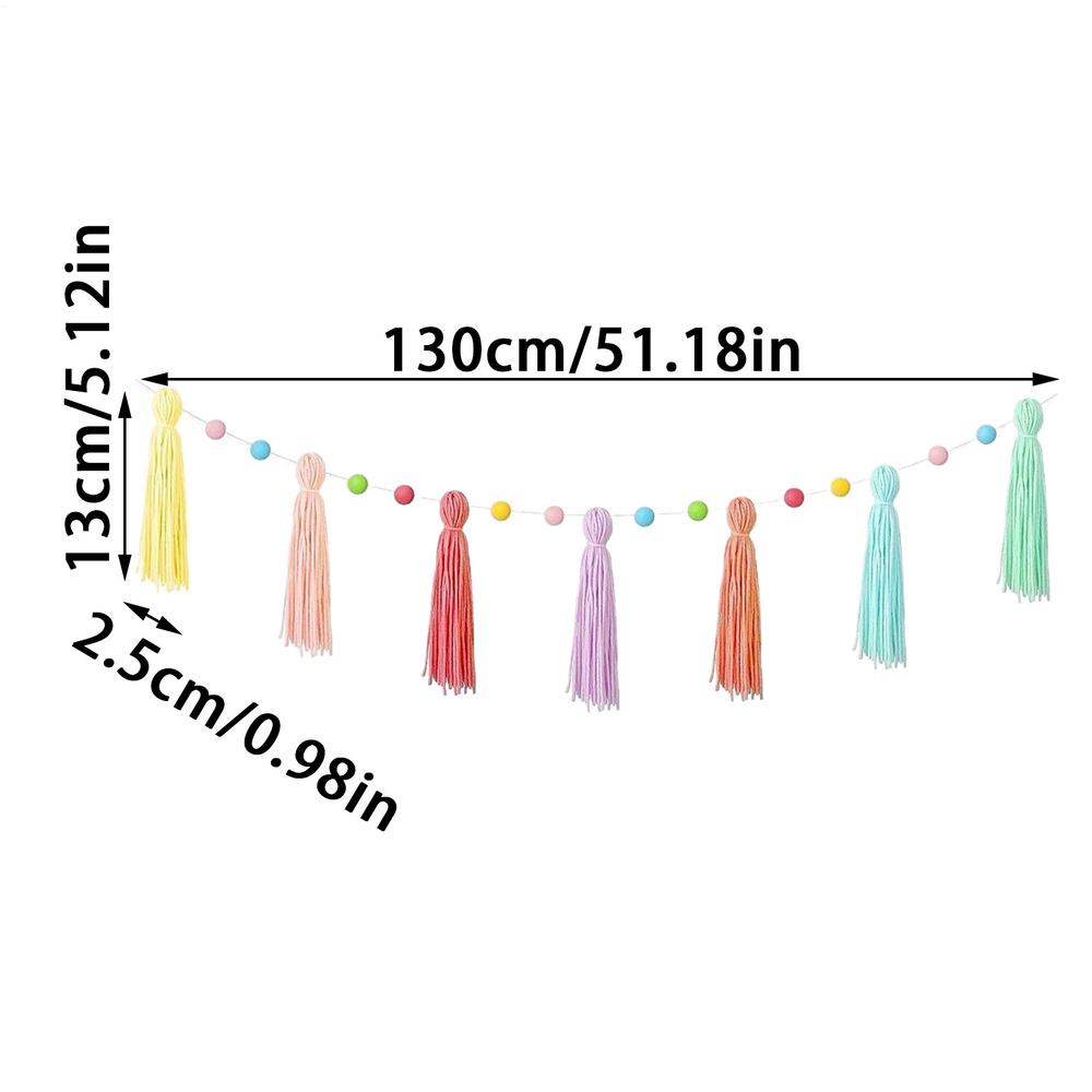 Boho Tassel Garland 3 Pieces Boho Classroom Garland Decor Party Supplies for Christmas Photography School Bulletin Nursery
