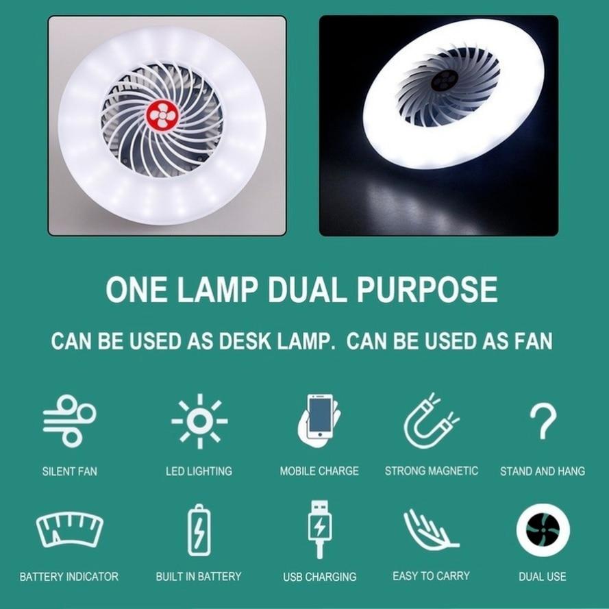 Camping Lantern Outdoor Lighting Tool with Fan Battery Operated Fishing Hanging Waterproof ABS Emergency Tent Multifunctional