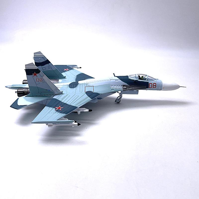 Jason Tutu Aircraft Model Plane Russian Air Force Fighter Sukhoi Su-27 Diecast 1:100 Scale Metal Planes Dropshipping
