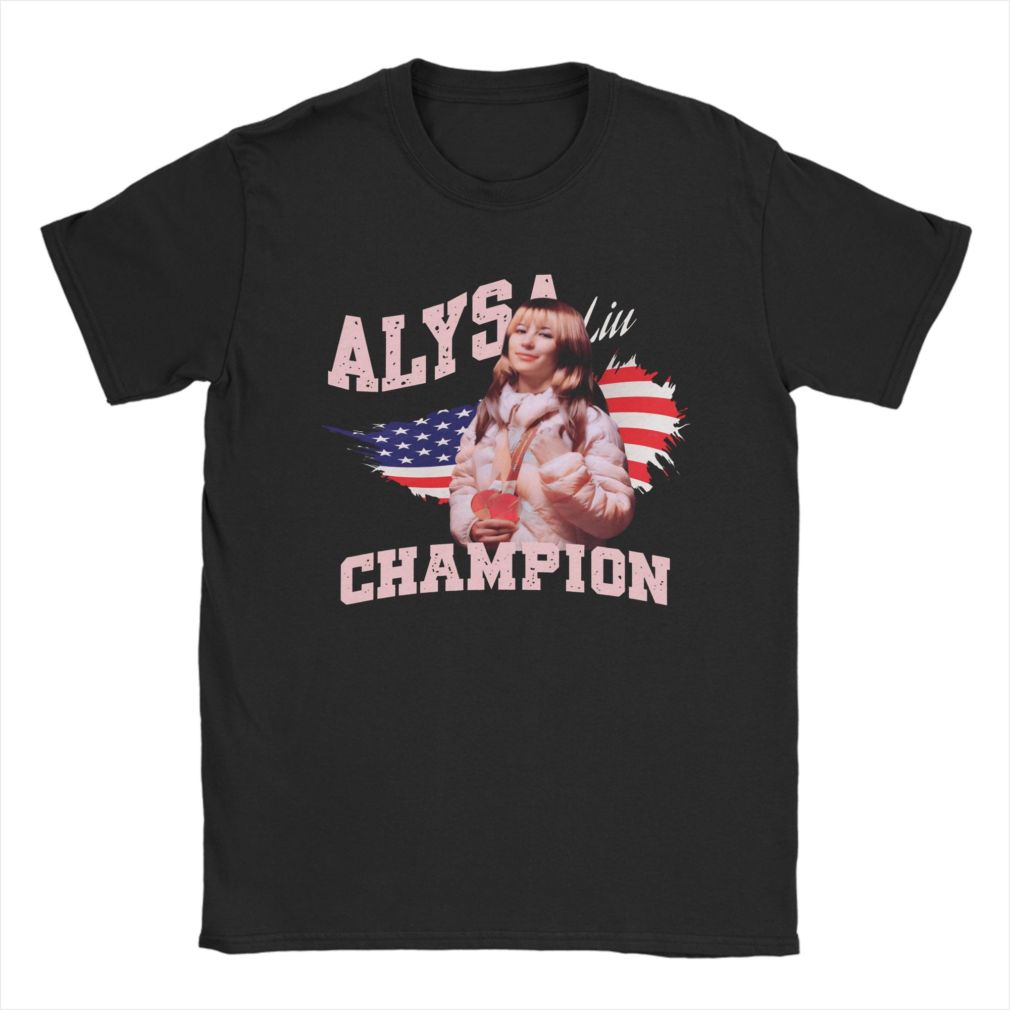 

Men TShirt alysa liu Humorous Cotton Tee Shirt Short Sleeve T Shirts Crew Neck Clothes Plus Size 4XL