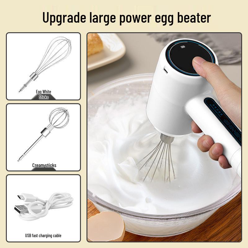Rongshengda Handlicher Elektrischer Eieraufschläger & Sahneschläger zum Backen