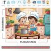 2D Children's Cooking Class Backdrop, Cute Chef Kitchen Photo Booth Background