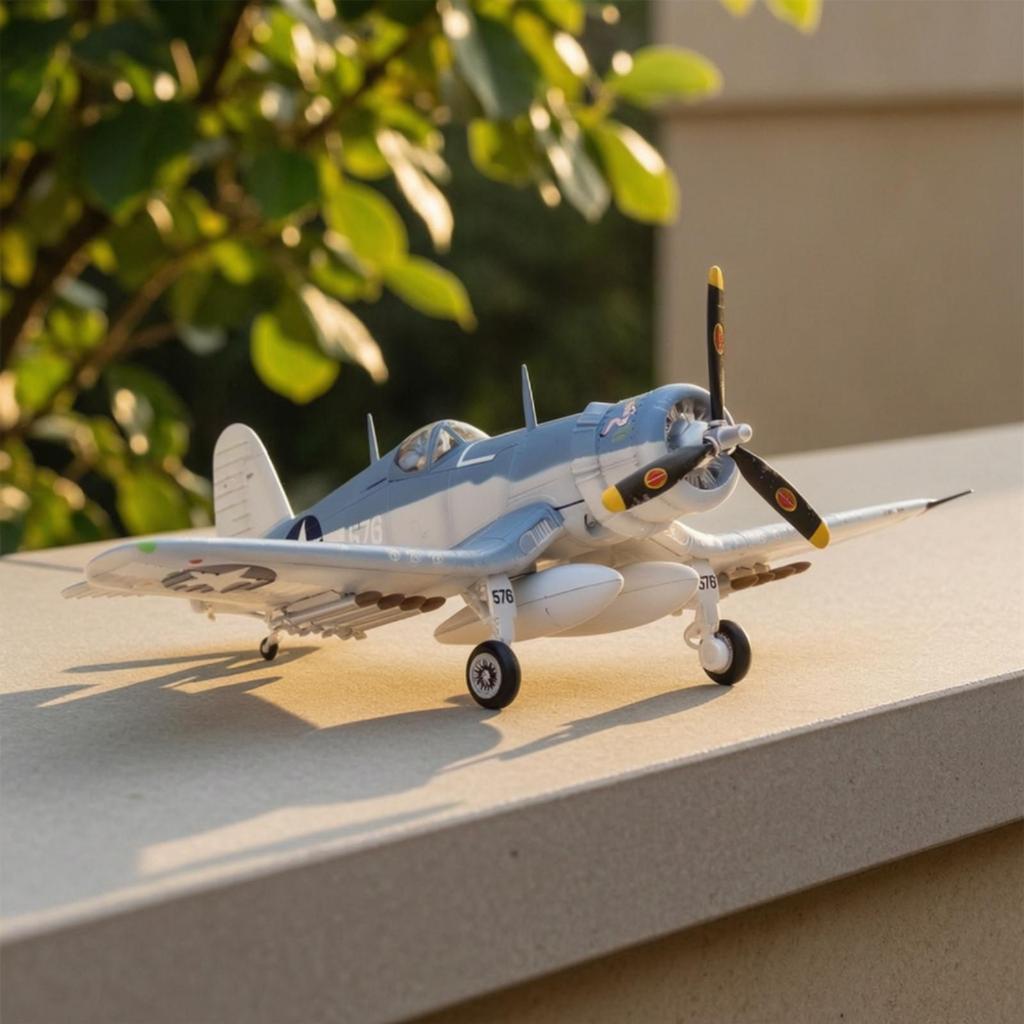 F4U Corsair Model Realistic Toy Vibrant for Bookshelf