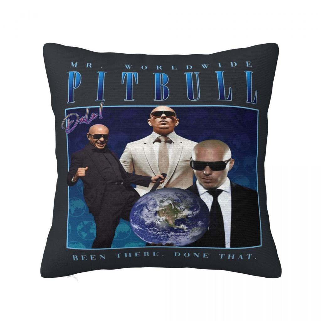 Pillow Cover Mr Worldwide Pitbull Custom Cushion Cover Fashion Pillow Case For Office Car Home Decorative Pillowcases