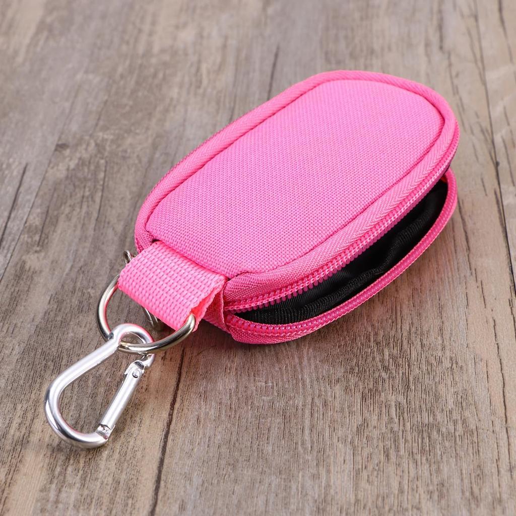 MAGICLULU 2pcs Portable Essential Oil Keychain Holder, Travel Bag with 10 Slots for 2ml Bottles, Lightweight Cloth Case with Sturdy Zippers and
