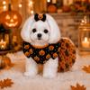 Comfortable Halloween Pet Dress Color-blocking Pet Party Wear Fashion Dog Shiny Dress  Halloween