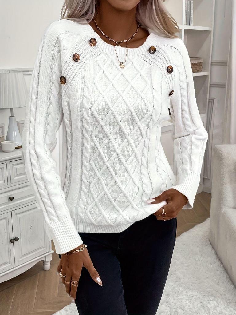 Autumn-Winter European American Loose Casual Women's Knit Pullover Sweater