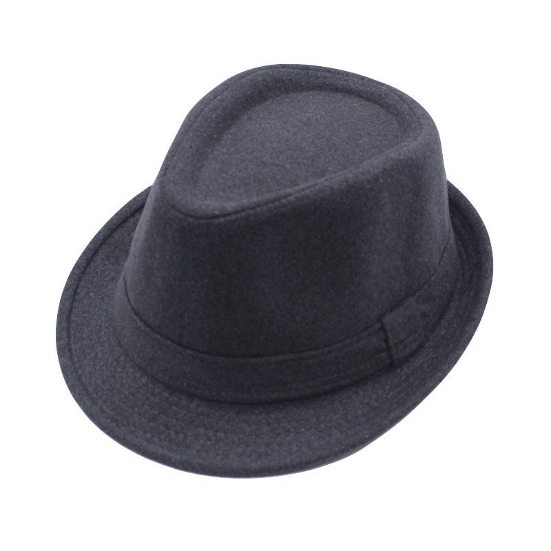 Woolen Hat Men's Autumn and Winter Plush Thickened Thermal Top Hat In the Elderly Jazz Hat British Gentleman Hat