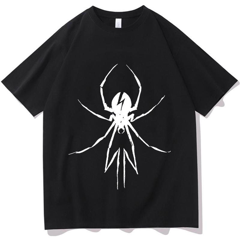 Halloween Minimalist White Spider Silhouette Print Unisex Tshirt Cotton Unisex Short Sleeve Oneck Casual Unisex Party Top