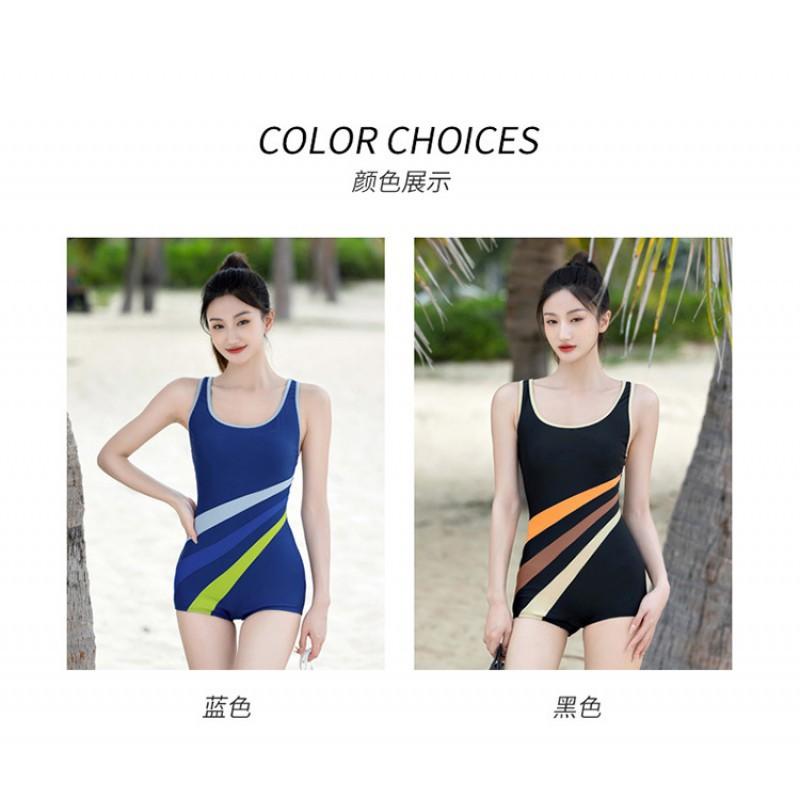 Swimming Suit Female One-piece Boxer Shows Slimming Covering Belly Sexy Conservative Vest Pool Competitive Swimsuit