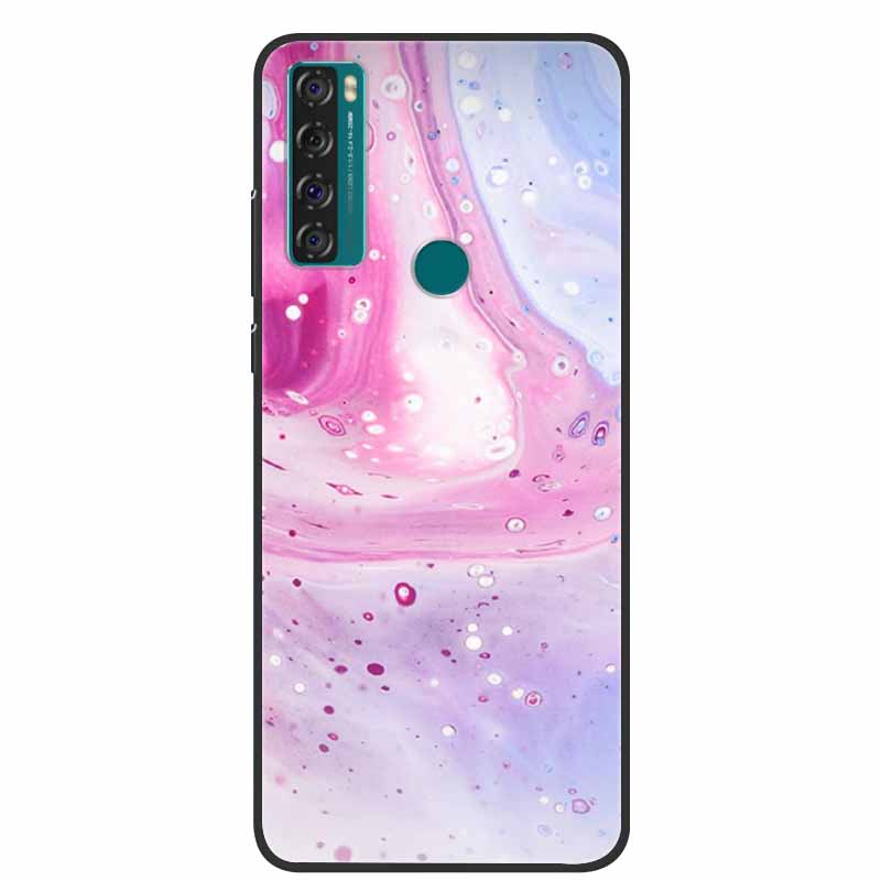 For TCL 20 R 5G Case Marble Silicone TPU Soft Phone Back Cover Case For TCL 20R 5G Funda Bumper Protector Capa Shockproof Coque