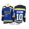 Vintage Ice Hockey Jersey Blue Team 10 Embroidered Practice Uniform Cotton Blend Mens Sportswear Training Games