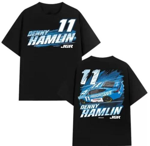 Denny Hamlin 11 Racing T-Shirt, NASCAR Progressive Race Car Tee 4XL