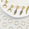 31pcs Turquoise Dreadlocks Beads Hair Braiding Hair Braid Tubes Hollow Out Hair Ring  Men