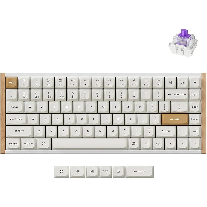 

[]Keychron K2 HE rapid trigger wireless Custom keyboard, Hall effect Gateron double rail magnetic switch, 2.4GHz/Bluetooth wireless compatible, QMK